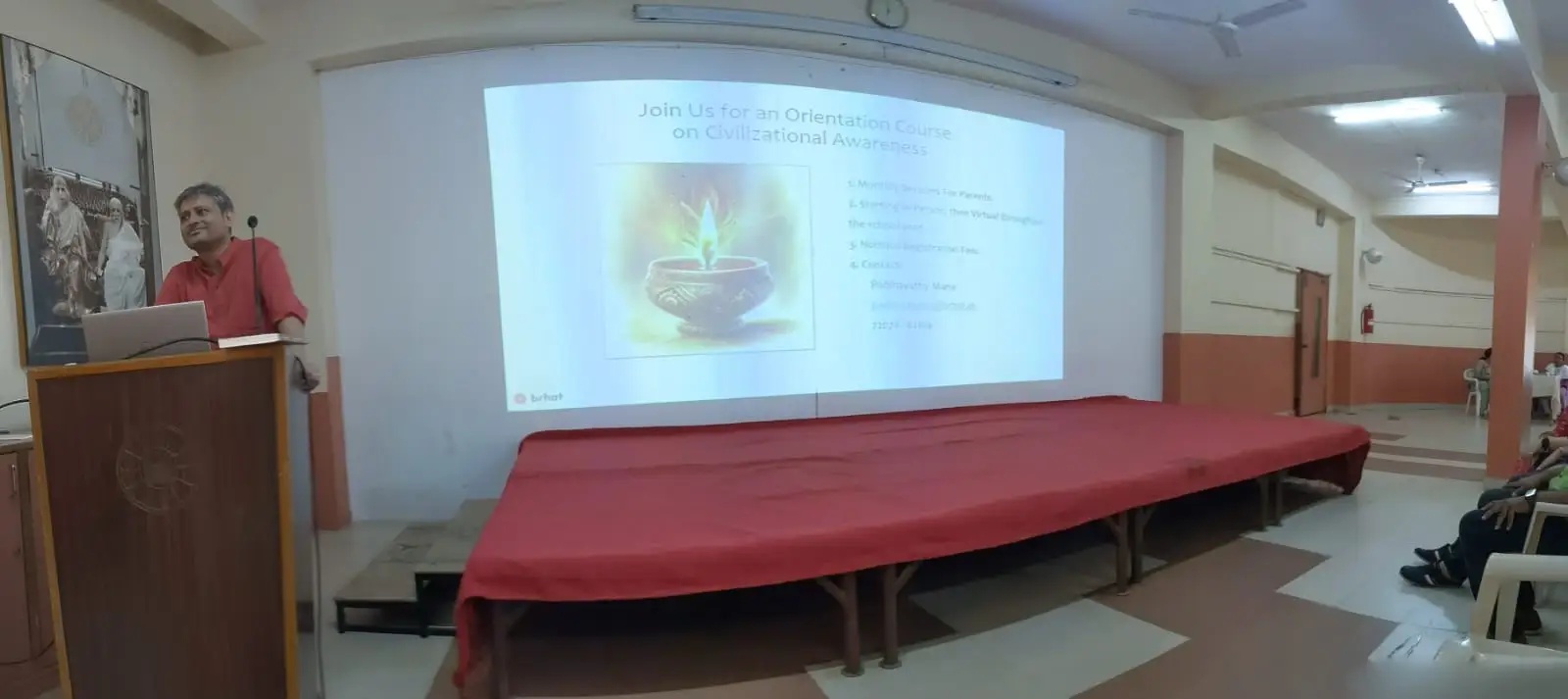 Presentation in auditorium
