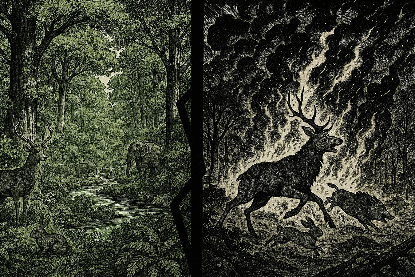 The Complete Story of Khāṇḍava Forest - From Sacred Origins to Divine Destruction